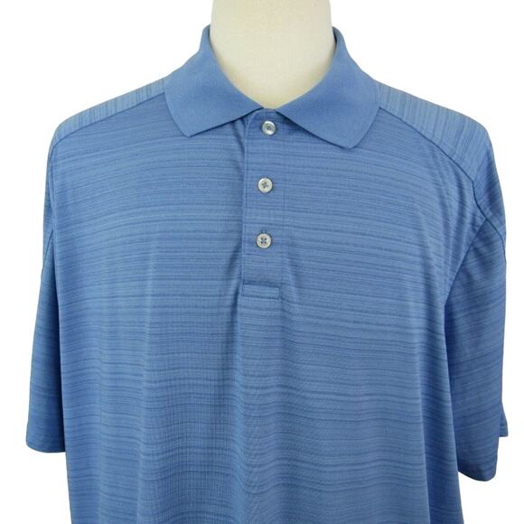 Lands’ End Polo Golf Shirt Men’s Size 2XL Short Sleeves Blue - Picture 3 of 11